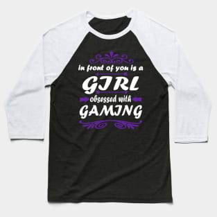 Gaming e-sport gambling girls team saying Baseball T-Shirt